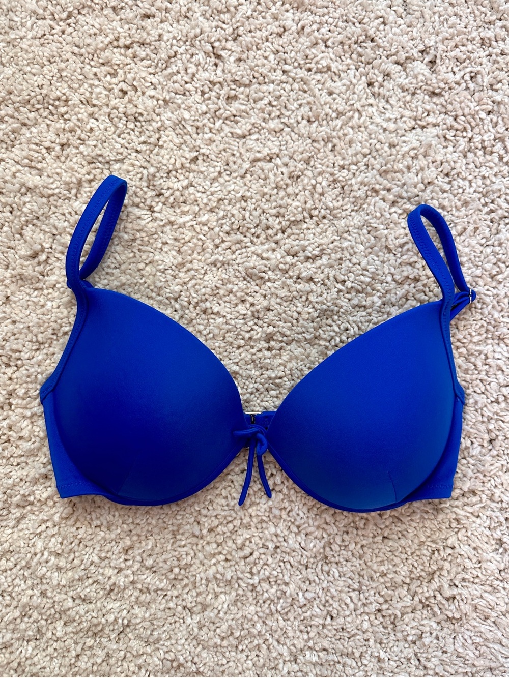 VICTORIA’S SECRET 32DDD Blue Bombshell Bikini Top with Adjustable Straps